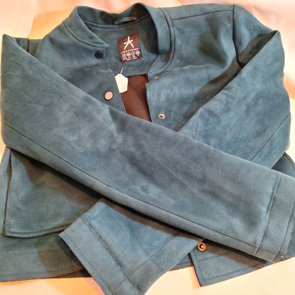 Athmosphere Teal Crop Jacket Women's Size 4